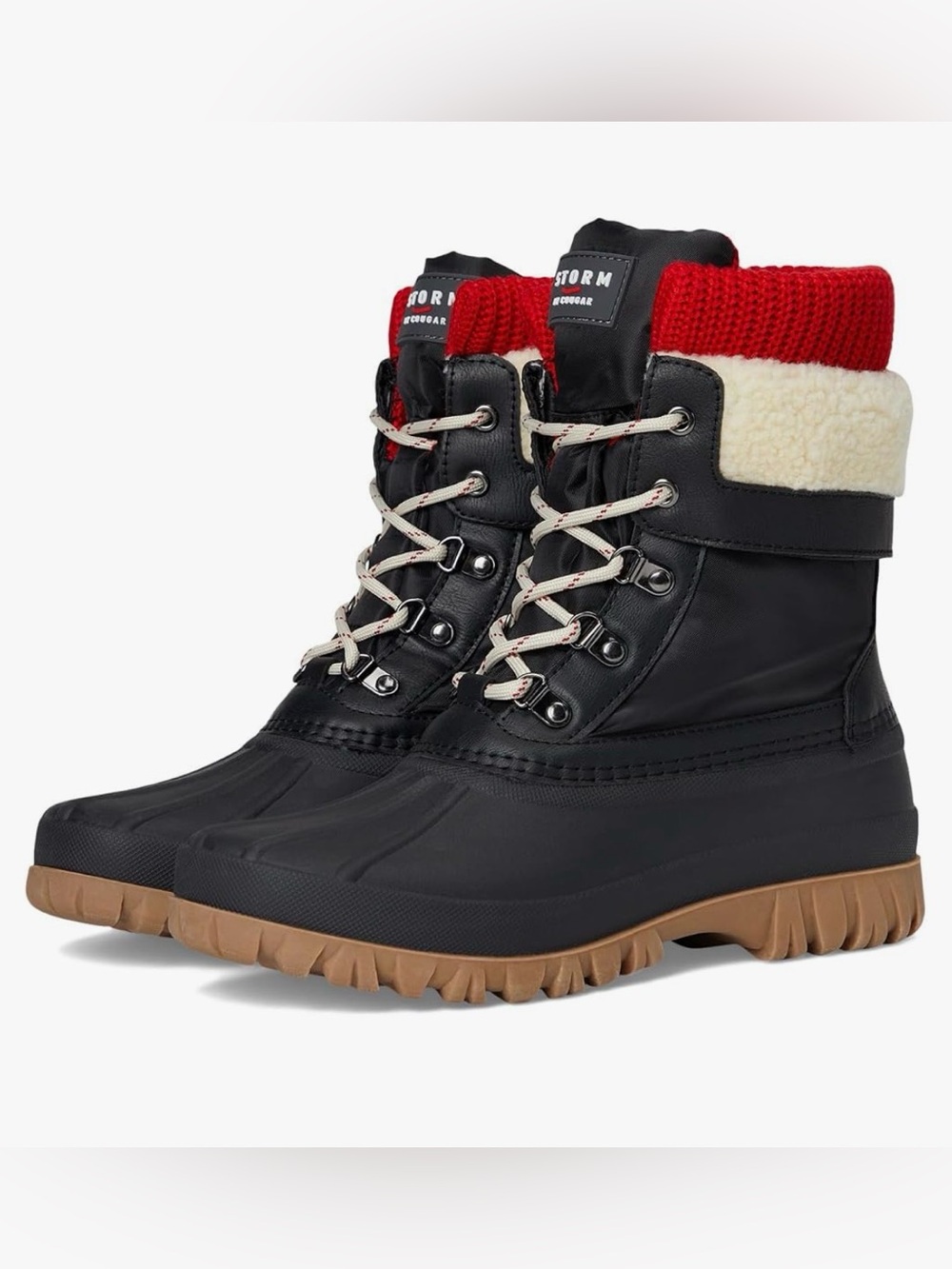 Storm by Cougar Winter Boots in Black & Red Like New